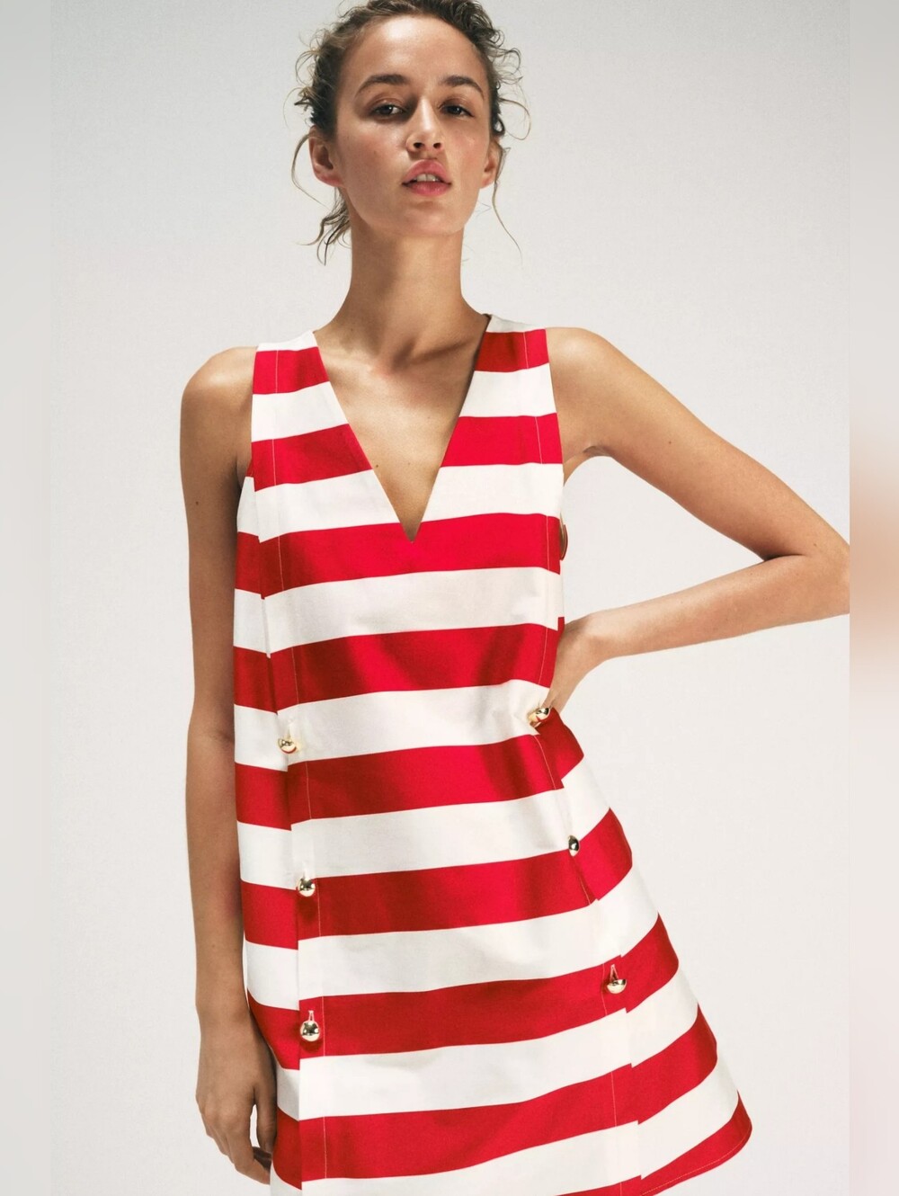 ZARA STRIPED MINI DRESS